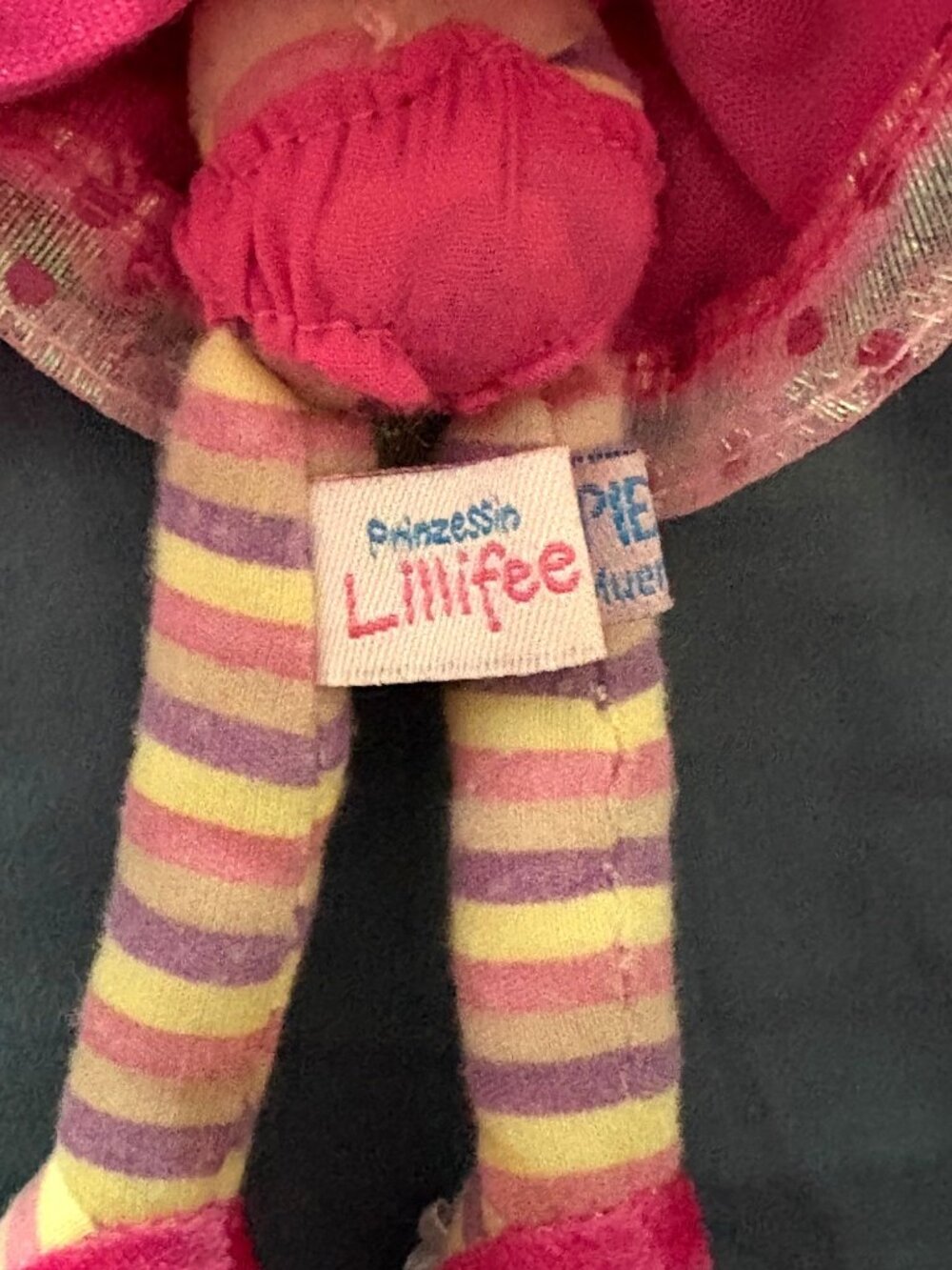 Princess Lillifee Fairy Doll Pink Dress Star Wand Crown Yellow Yarn Hair Wings - Picture 4 of 8
